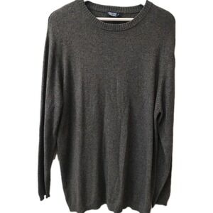 Denver Hayes Men's Large Gray Crewneck Sweater Wool Cashmere Blend Pullover Knit